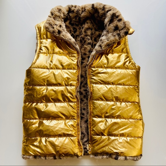 Epic threads faux fur reversible puffer down vest - Picture 2 of 10